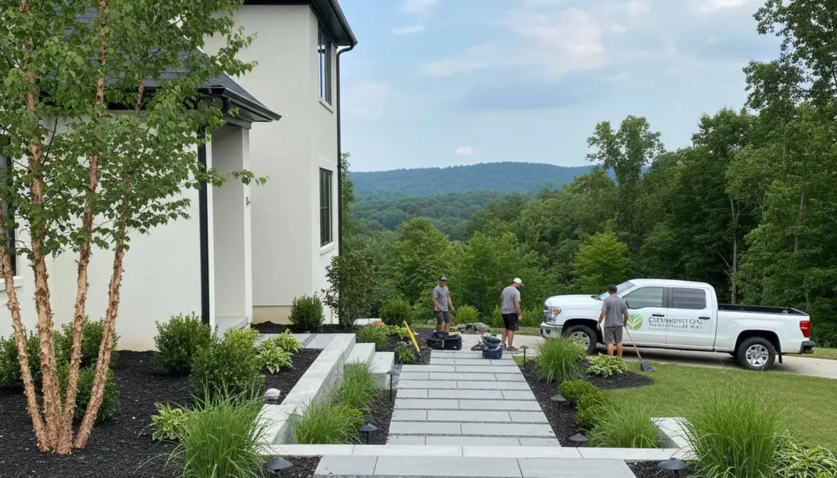Landscaping team serving Charlotte, NC with professional lawn and garden maintenance