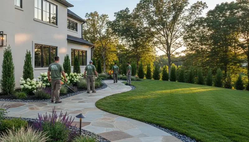 Landscaping team serving Charlotte, NC with professional lawn and garden care services