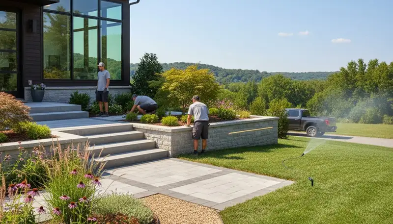 Charlotte, NC landscaping team providing professional lawn care and landscape maintenance services