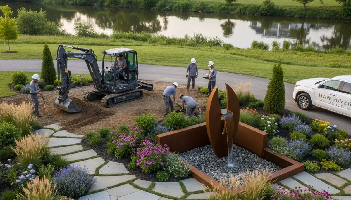 Charlotte, NC landscaping team providing professional lawn care and landscape maintenance services