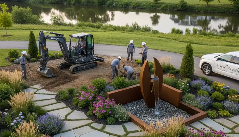Charlotte, NC landscaping team providing professional lawn care and landscape maintenance services