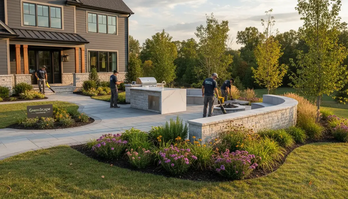 Landscaping team serving Charlotte, NC with professional lawn care and outdoor property maintenance