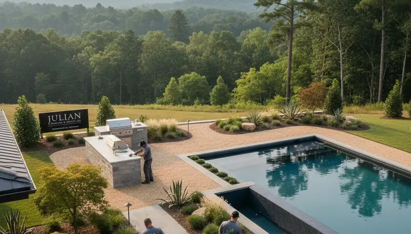 Landscaping service in Charlotte, NC for lawn care, hardscaping, and yard maintenance
