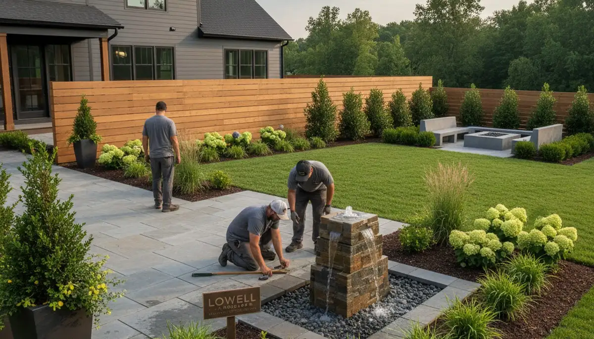 Landscaping team serving Charlotte, NC with professional lawn care and outdoor maintenance