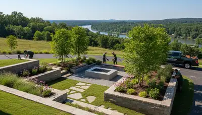 Landscaping team serving Charlotte, NC with professional yard maintenance and landscape design services