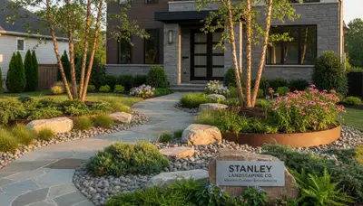 Landscape service team in Charlotte, NC providing professional lawn care and outdoor maintenance