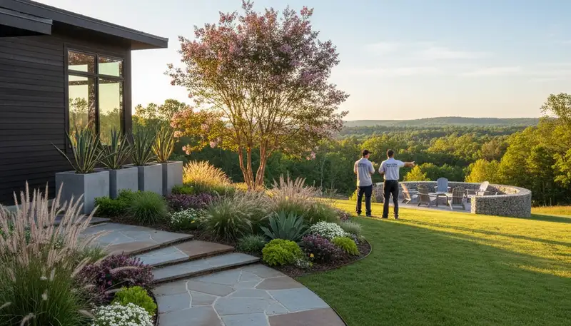 Landscaping service in Charlotte, NC for residential yard design and maintenance