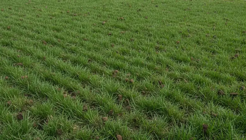 Charlotte NC lawn recovering after aeration with new green growth and improved soil health
