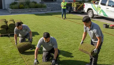 Professional sod installation by Chop Chop Landscaping in Charlotte, NC lawn transformation